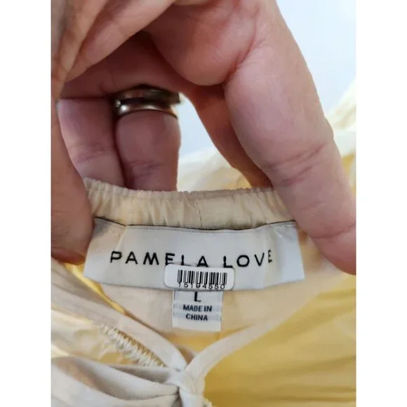 Pamela Love X RTR Cream embroidered midi dress. - Picture 6 of 8